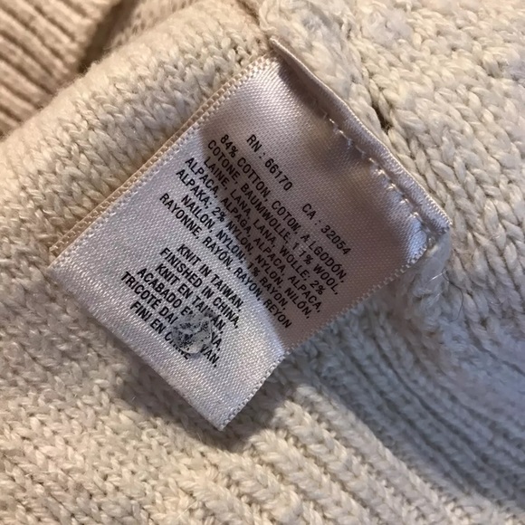 Anthropologie MOTH Bramble Fringe Sweater Ivory Pullover Knit Wool Alpaca Blends - Picture 9 of 11